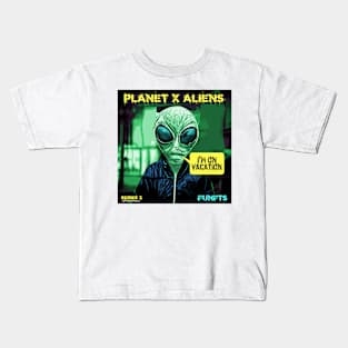 Cool 80's Retro Alien Sci Fi Vacation Kids T-Shirt